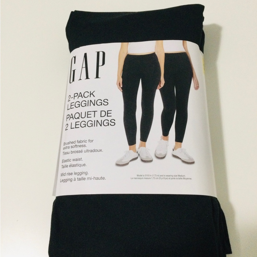 GAP Women's Black 2-Pack Mid-Rise Leggings Sz. S  New